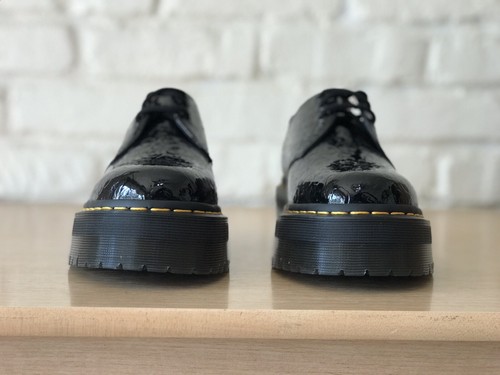 Scarpe Dr Martens 1461 donna taglia 8 leopardate goffrate pelle verniciata plateau nuove - Foto 5 di 10
