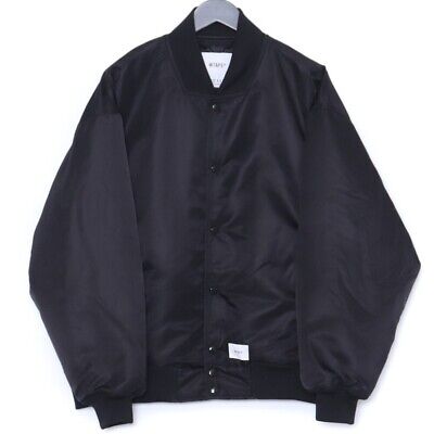 WTAPS Team Jacket Nylon Twill 2 Black Bomber Flight 212TQDT WTAPS Team Jacket Nylon Twill 2 Black Bomber Flight 212TQDT