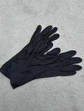 VTG Midcentury KAYSER Ribbed Black Pair of Women  s Gloves Size 7 Medium Length