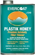 New EVERCOAT 1249 Plastik Honey Premium Body Filler Thinner, 1 Pint