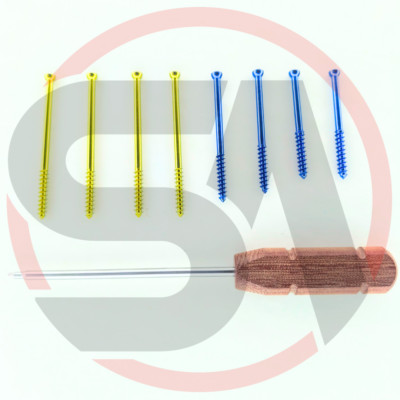 6.5mm Cancellous Screws 32 Thread 40mm to 100mm with Screwdriver 40 Pcs Set Ti
