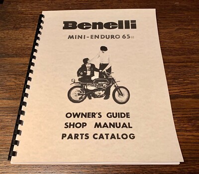 BENELLI MINI-ENDURO 65cc COMPLETE OWNERS GUIDE & SHOP SERVICE & PARTS MANUAL