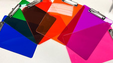 6 Pack Plastic Clipboards Colored Transparent Clear Clip Boards with Low Profile