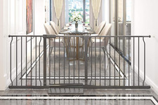 Extra Wide Pressure Mounted Baby Gate - Walk Through Safety Gate for Pets Kids