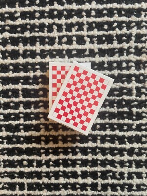 Anyone Worldwide Red Checkerboard Playing Cards [2 decks] (SEALED- BRAND NEW)