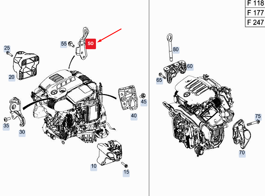 MERCEDES-BENZ GLE W167 Motorhebeöse A6542240143