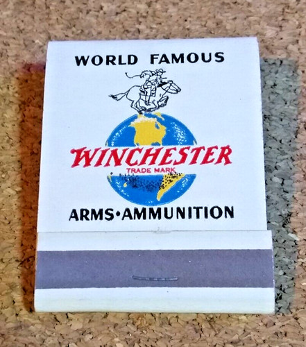 FAMOUS "WINCHESTER" ARMS-AMMUNITION  w/22 Cal. Target Inside... Full Matchbook