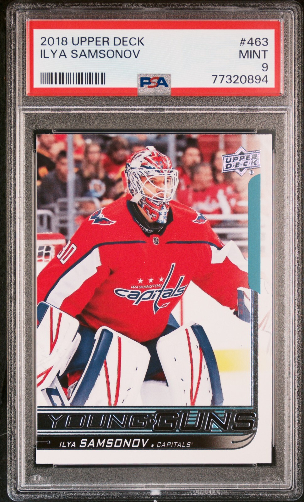 2018-19 Upper Deck Ilya Samsonov Young Guns #463 Rookie RC PSA 9 MINT