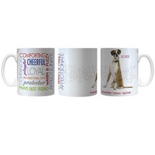 Pet Dog Coffee Mug - Boxer NEW Labrador Retriever White Cup Glass Tea Love