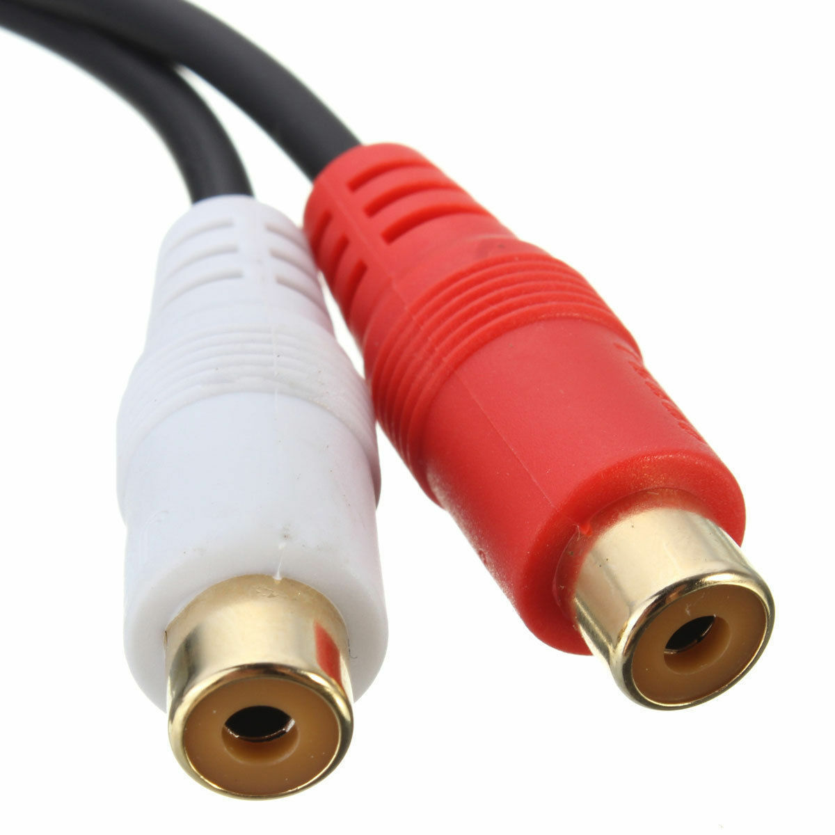 6 inch RCA Male to 2 RCA Female Gold Plated Audio Adapter Y
