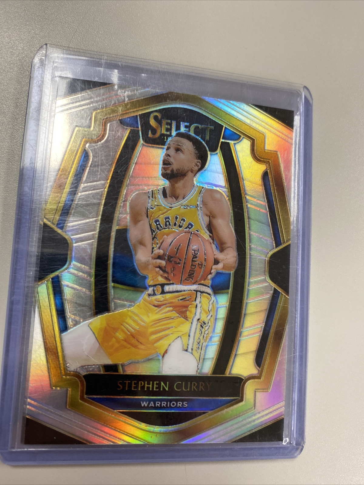 2018-19 Select Premier Level Silver Holo Stephen Curry #108 Warriors Goat