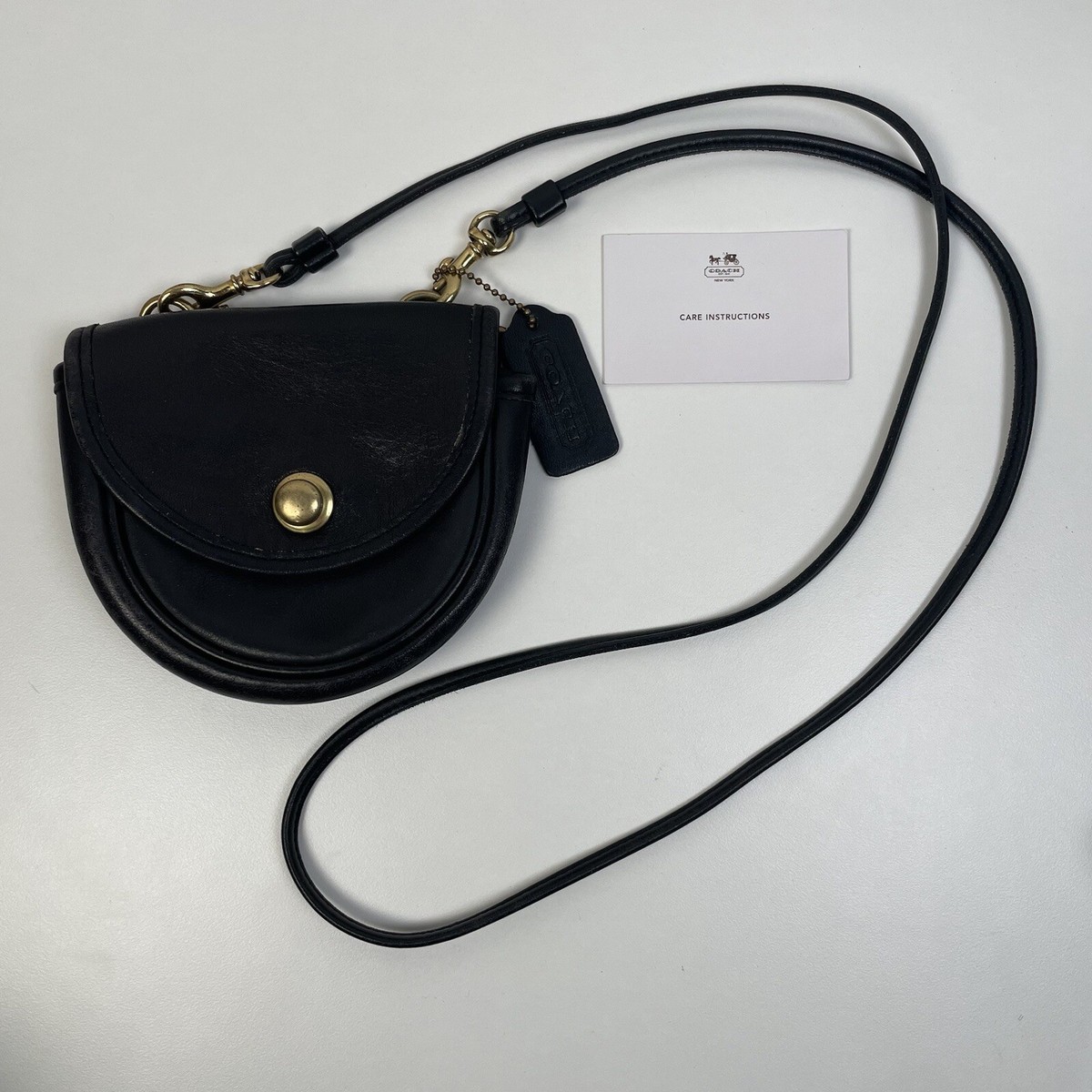 Coach Mini Belt Bag Fanny Pack Crossbody Purse Vintage Black