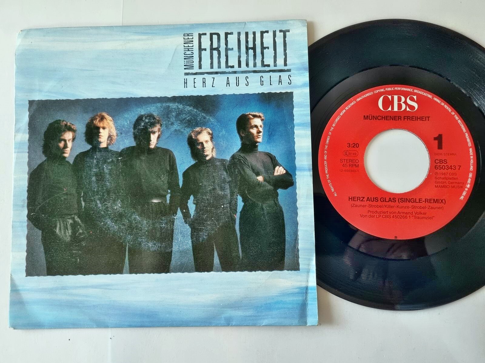 Münchener Freiheit - Herz aus Glas (Single-Remix) 7'' Vinyl Holland