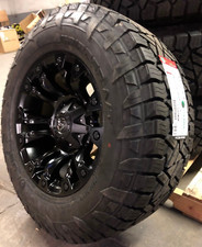 5 18x9 Fuel D560 Vapor Black Wheels Rims 33 At Tires 5x5 Jeep Wrangler Jk Jl