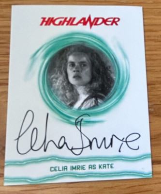HIGHLANDER FILM ERWEITERUNGSSET: AUTOGRAMMKARTE CELIA IMRIE ALS KATE BWFCI1