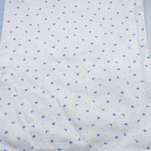 Lullaby Club Blue Stars Baby Blanket White Moon Cotton VTG 1995 Swaddle 28x30 - Picture 3 of 5