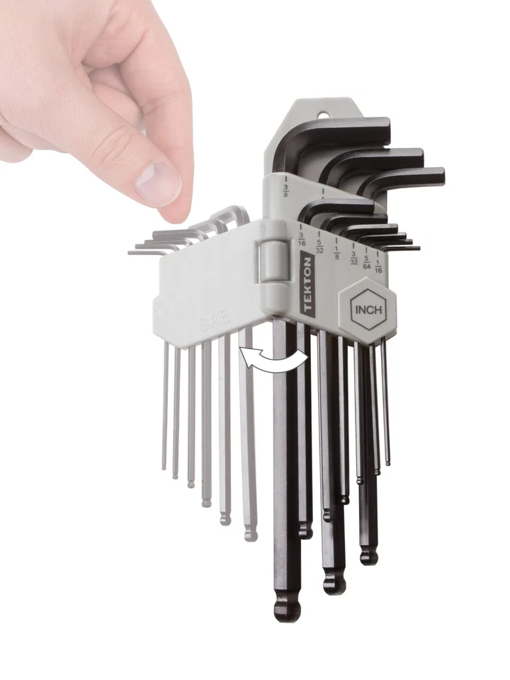 TEKTON 25261 9-pc. Long Arm Ball Hex Key Wrench Set, Inch - Image 3 of 4