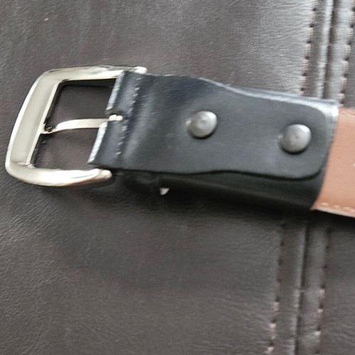 Bench Craft leather 3536-E Comfort Belt size 40/100 in black & silver - Picture 4 of 6