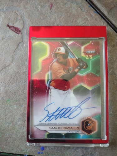 2023 Bowman Best Samuel Basallo Red Lava Refractor Auto Rookie RC #2/5 Orioles