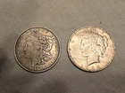 Two Circulated Silver Dollars 1921 & 1923