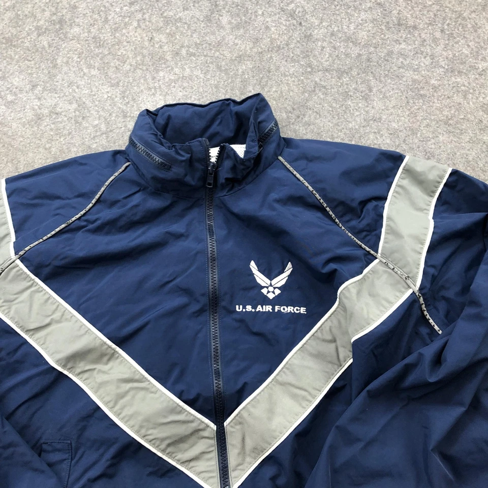 Chaqueta cortavientos reflectante PTU Skilcraft de nailon azul pequeña de la Fuerza Aérea de los Estados Unidos para hombre Foto 4 de 4