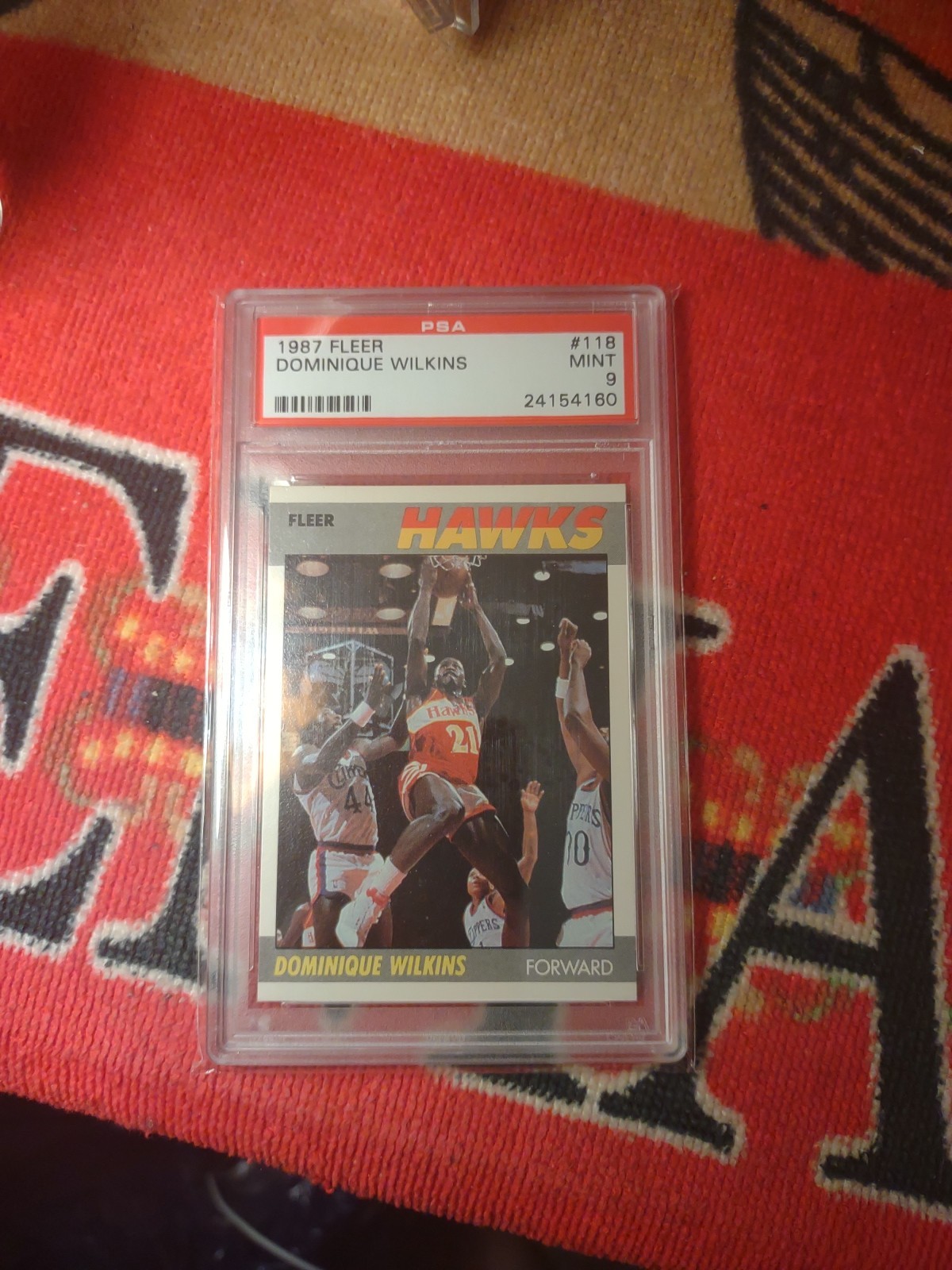 1987 FLEER #118 DOMINIQUE WILKINS PSA 9