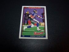 Rodney Hampton Topps Card #18 Super Rookie. rookie card picture