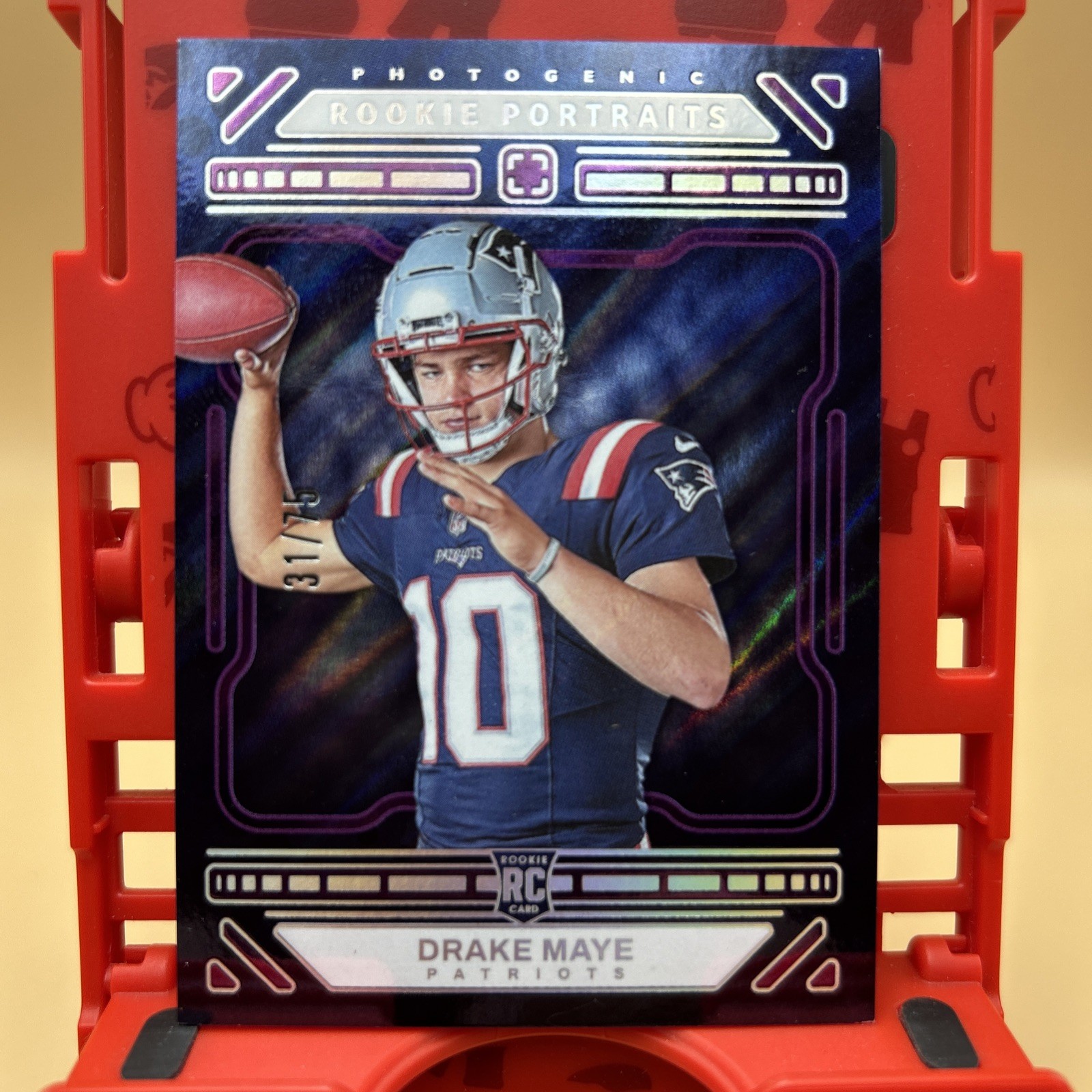 2024 Photogenic Rookie Portraits Purple Drake Maye 31/75