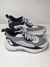 Under Armour CURRY Lace Up Athletic Sneakers Gray White Black Excellent SZ 6Y