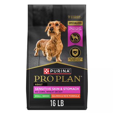 New w/ tags Purina Pro Plan Small Breed Sensitive Skin Stomach Salmon Rice 16 Lb