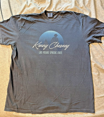 Kenny Chesney Sphere 2025 Concert Tee, NEW, Size XL, Denim Blue, w/Dates on Back