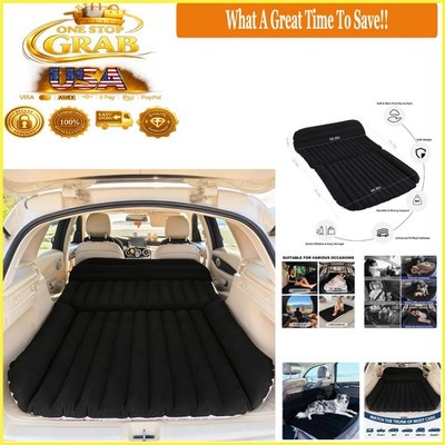 King Size SUV Car Air Mattress with Pump Portable Back Seat Bed Black