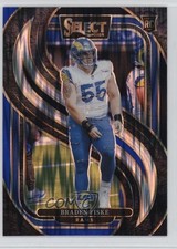 2024 Panini Select Premier Level Black & Blue Shock Prizm Braden Fiske #171 1dg3