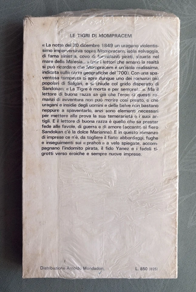 EMILIO SALGARI LE TIGRI DI MOMPRACEM-GRANDI AVVENTURE APRILE-MONDADORI-BLISTERAT - Immagine 3 di 3