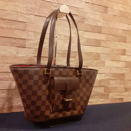 Louis Vuitton Damier Manosque PM Canvas Hand Tote Bag N51121 Used Japan - Picture 2 of 15