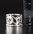 Roberto Coin Gold Ring Chic and Shine Open Style Wide Cuff Ring Size 7 18k White — photo 6