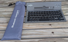 Portable - Foldable - Rechargeable - Travel Bluetooth Keyboard - and travel bag