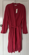 MARKS & SPENCER BRIGHT PINK LIGHTWEIGHT COTTON DRESSING GOWN - SIZE MEDIUM - NEW