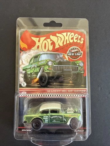 Hot Wheels Red Line Club Chevy Bel Air Gasser 1955 1:64 Scale Car - Green