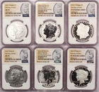 2023 Morgan & Peace Dollar $1 NGC PF/MS 70, Full 6-Coin Set Proof & Uncirculated