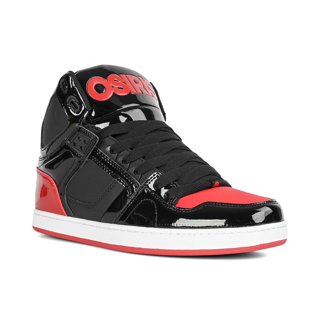 Osiris NYC 83 CLK High Top Shoes - Black/Black/Red | eBay
