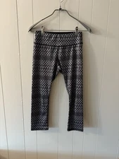 RBX Women’s Small Capri Leggings Black White Workout Gym Yoga Running EUC U4