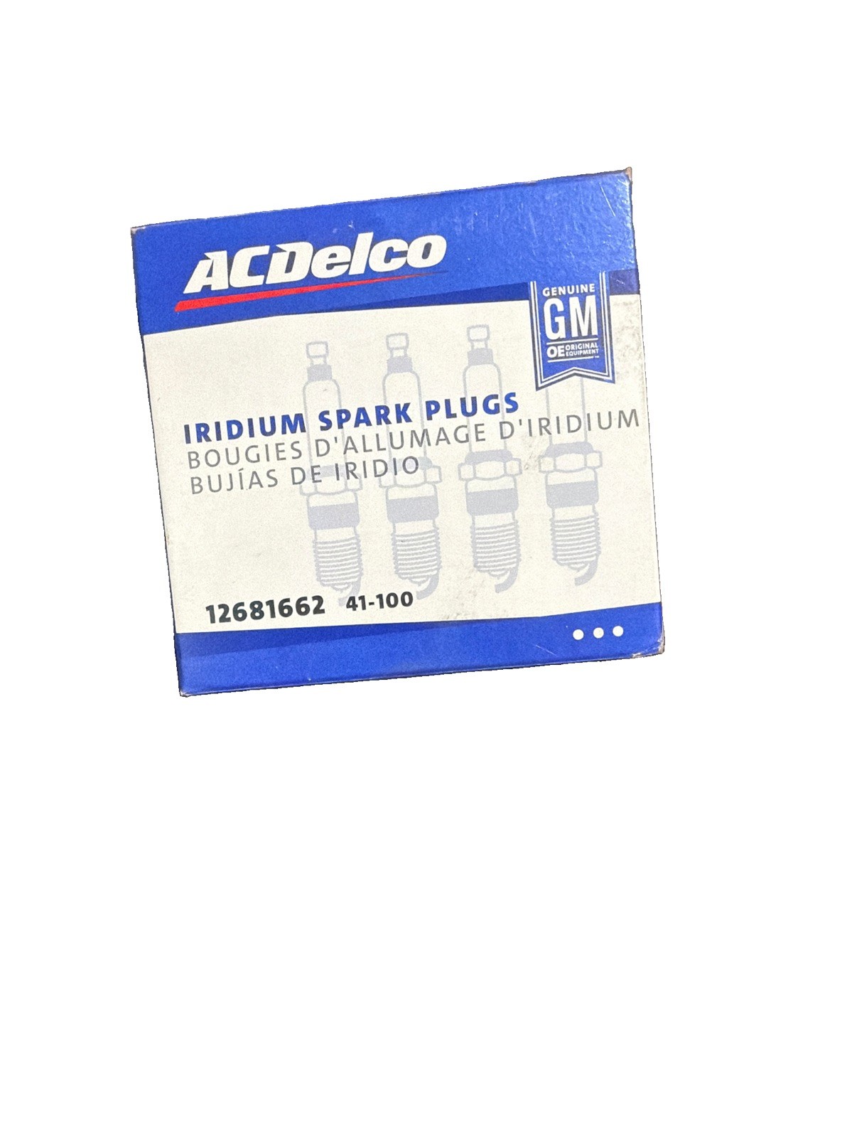 4 ACDelco 41-100 GM Iridium Spark Plugs 12681662 AC Delco OE NEW 4pk