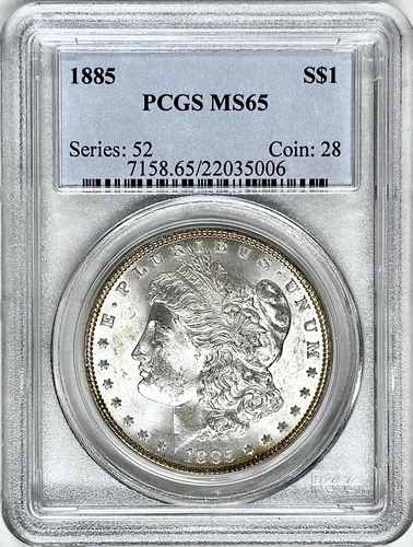 1885 MORGAN SILVER DOLLAR PCGS MS65 GREAT EYE APPEAL - GREAT STRIKE