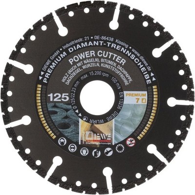 Diewe Diamant-Trennscheibe Power Cutter 125 mm  Bohrung: 22,23 mm