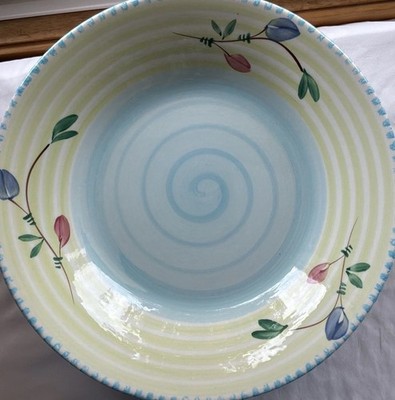 ItalianHand Painted Serving Bowl   15.5 Olive Branch Design Deruta Style