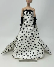 Integrity Toys Looks A Plenty Poppy Parker Polka Dot Evening Dress Long Gloves