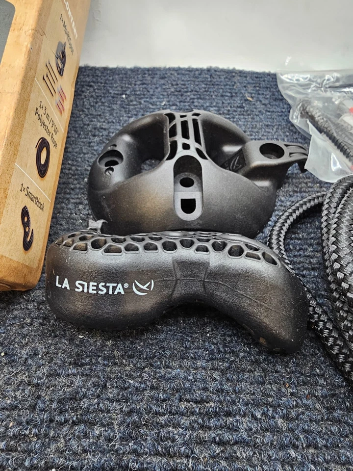 Sistema de montaje de hamaca de suspensión multiusos cuerda universal negra LA SIESTA Foto 4 de 4