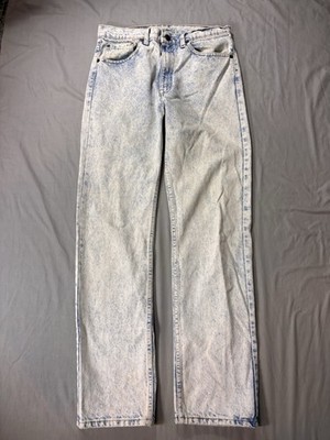 Vintage Levis Jeans Mens 33x32 Blue 505 Acid Wash Straight Denim Made in USA 90