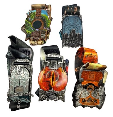 Conqueror Challenge Medals 5 Lord Of The Rings LOTR Complete W Ring BUT No Boxes